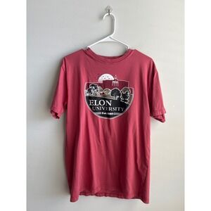 Uscape Apparel Maroon Red Elon University Graphic Short Sleeve T Shirt Mens M